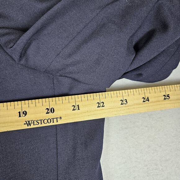 Lands' End Year Rounder Stretch Wool Blazer 44L Traditional Fit Navy Suit Jacket - Picture 11 of 16